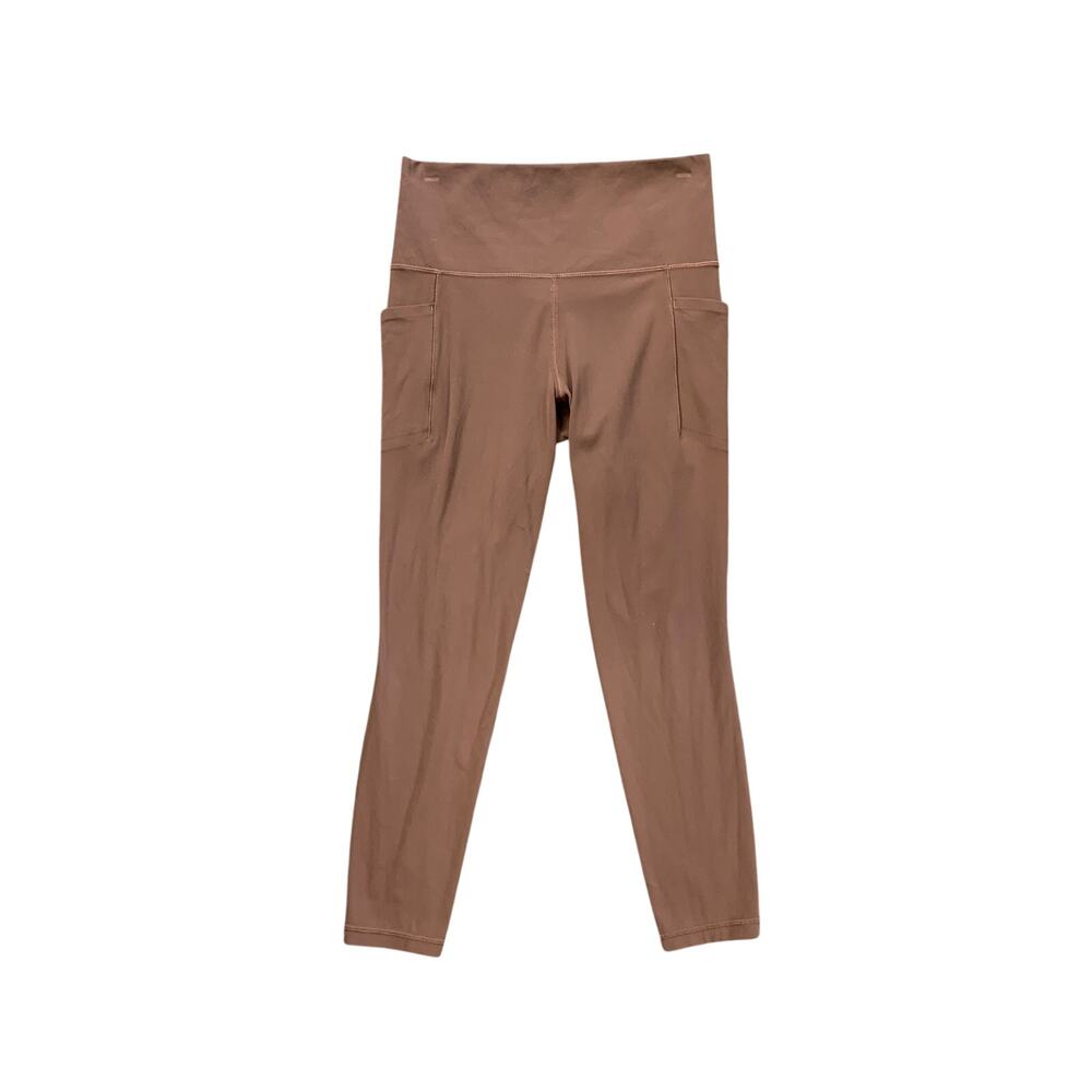 Athleta Leggings Womens S Small Rose Taupe Salutation Stash Pocket II 7/8 Length